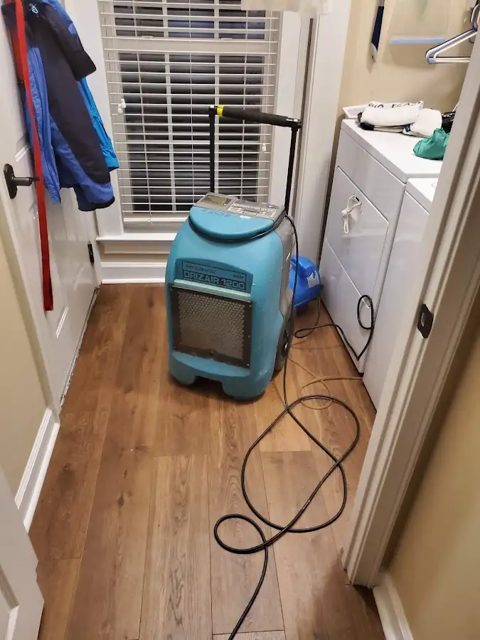 Commercial dehumidifier deployed for Flood Damage Cleanup in Mount Pleasant